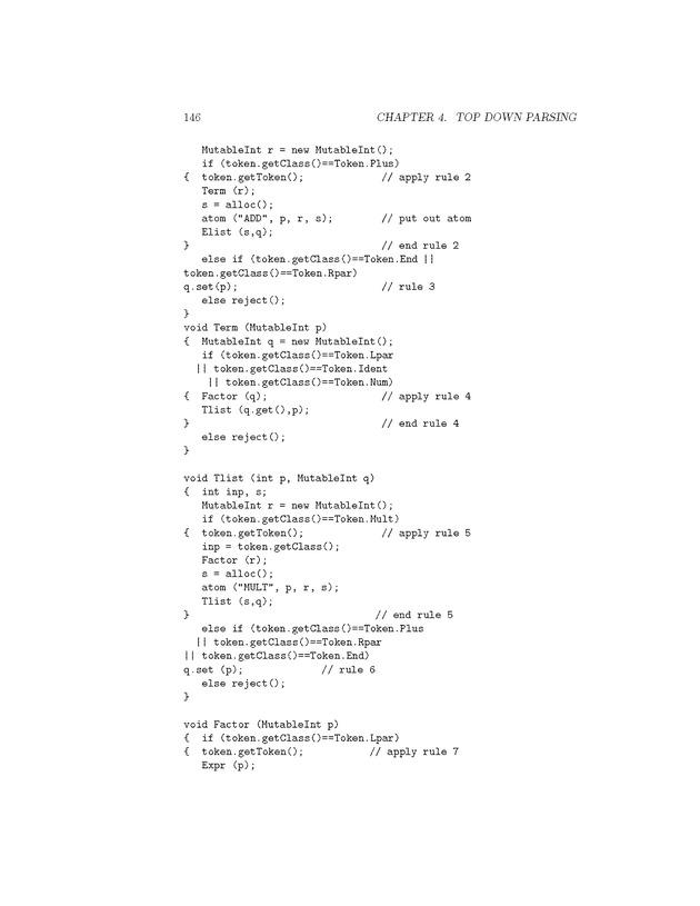 Compiler Design: Theory, Tools, and Examples - Page 146
